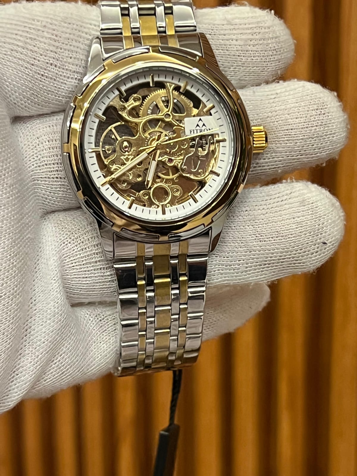 Fitron Skeleton Automatic Dual-Tone Watch - AAA Quality