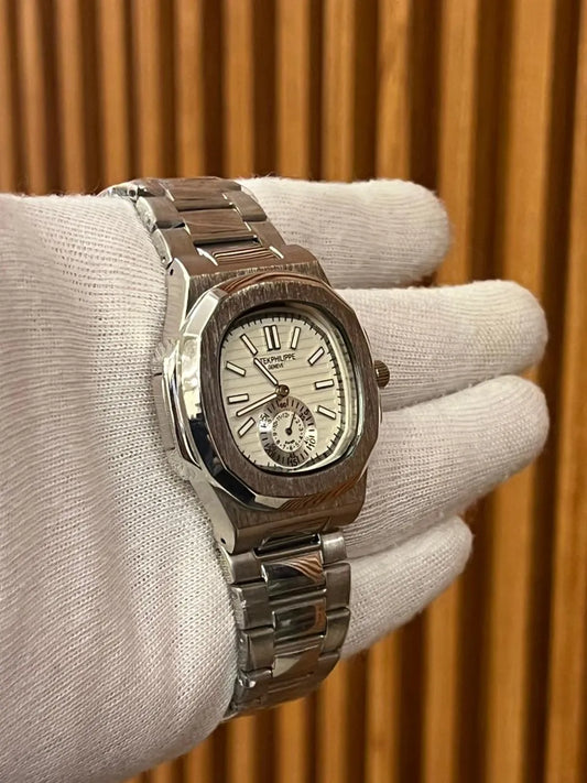 PP - Nautilus Silver Black and White - AAA Quality