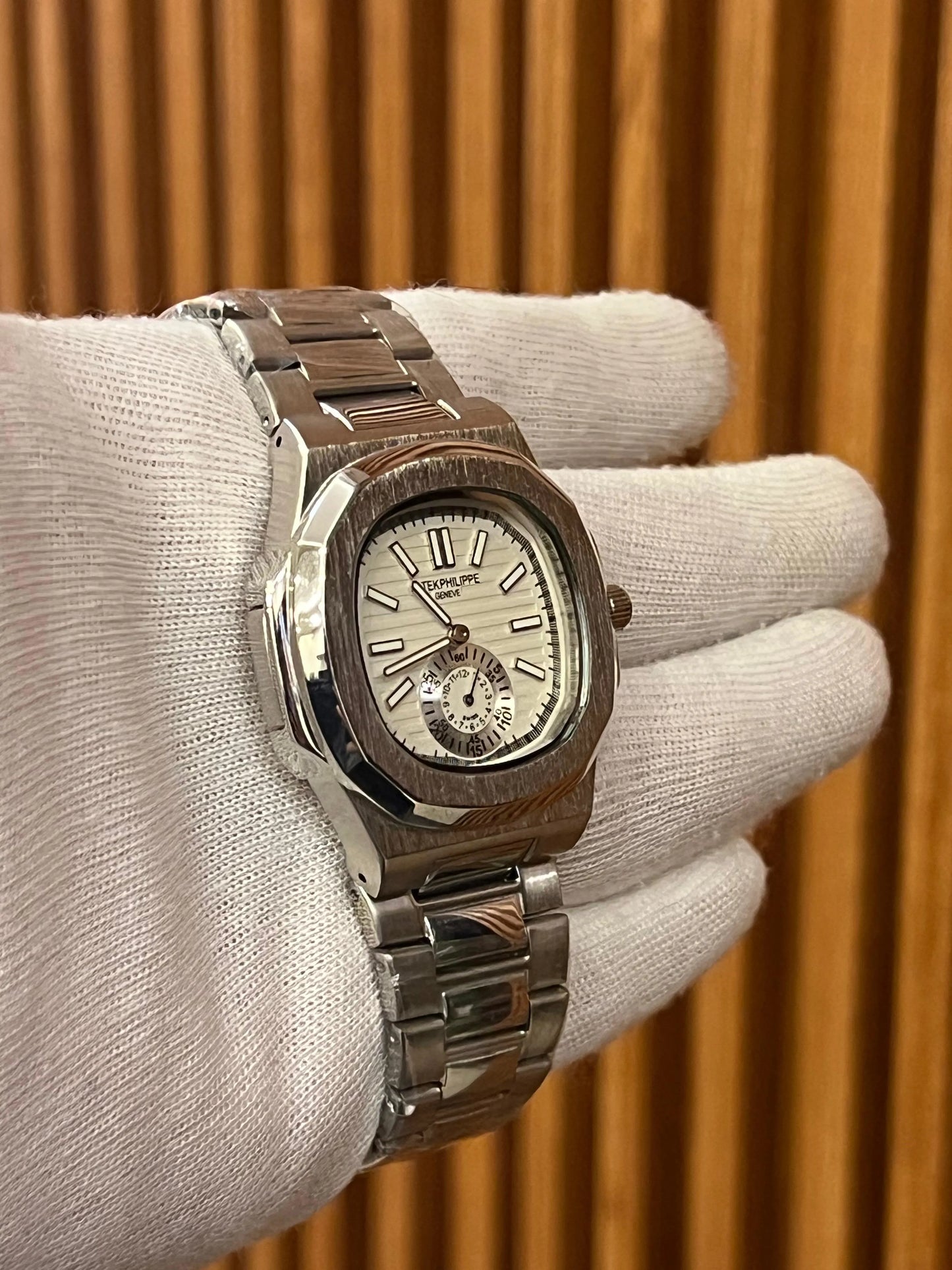 PP - Nautilus Silver Black and White - AAA Quality