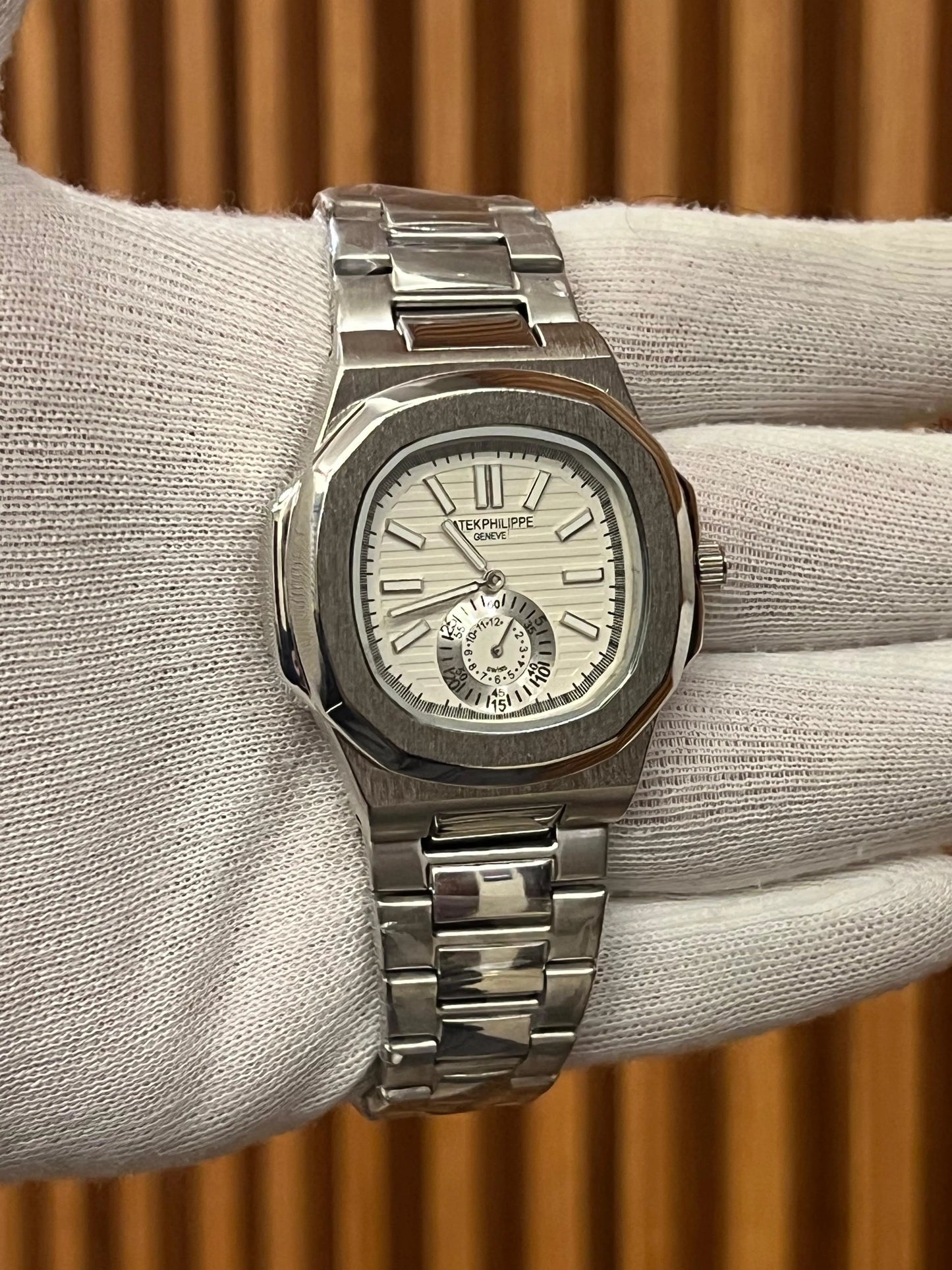 PP - Nautilus Silver Black and White - AAA Quality