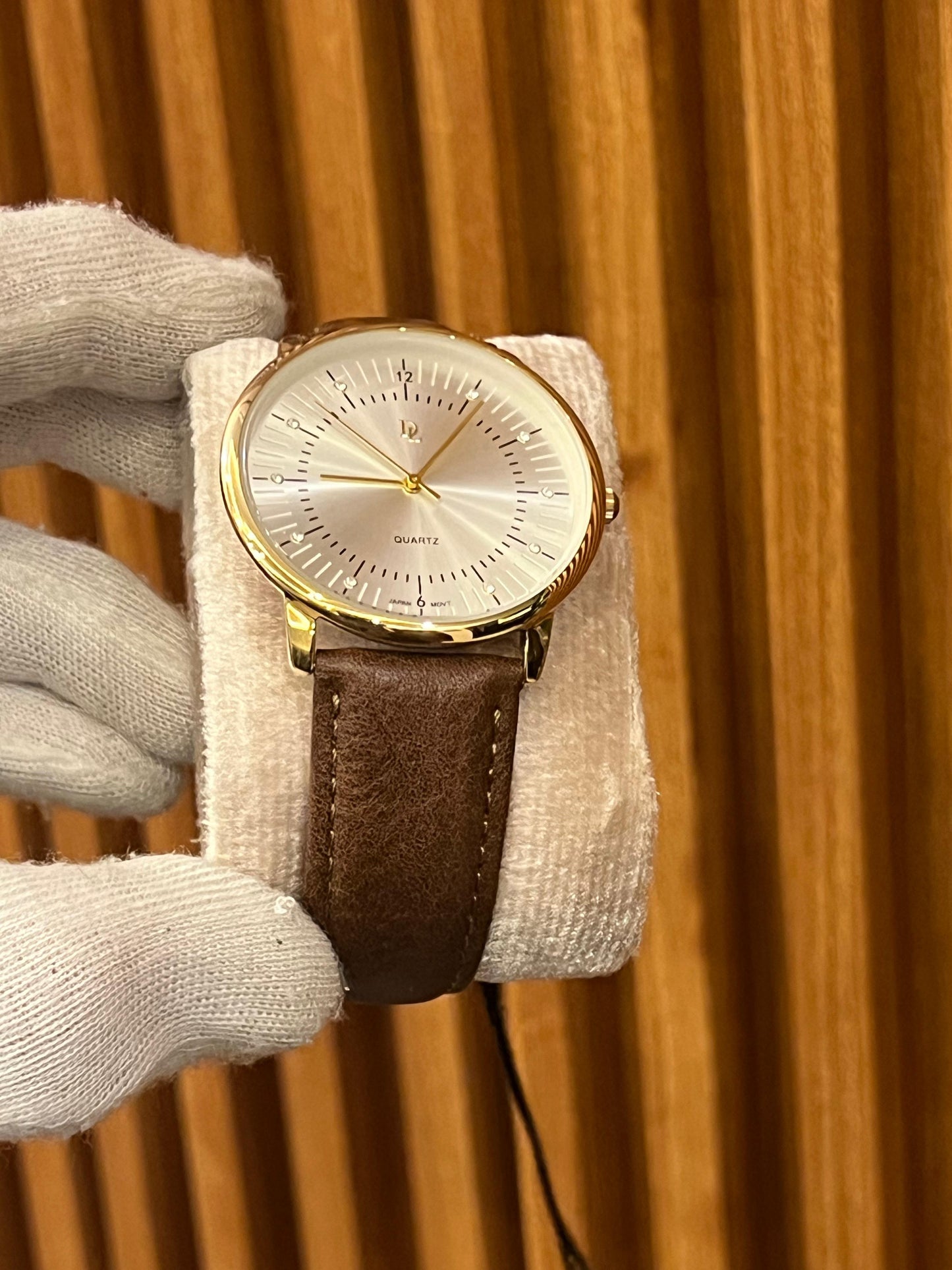 Fitron Quartz Leather Strap Dress Watch