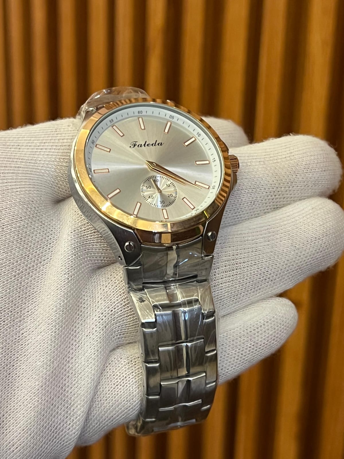 Faleda Quartz Stainless Steel Multi-Function Watch