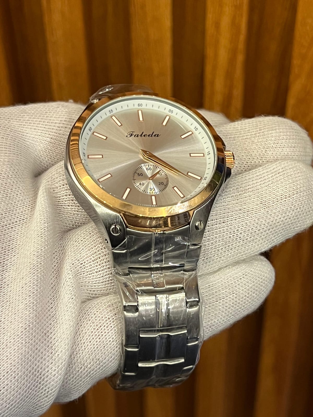 Faleda Quartz Stainless Steel Multi-Function Watch