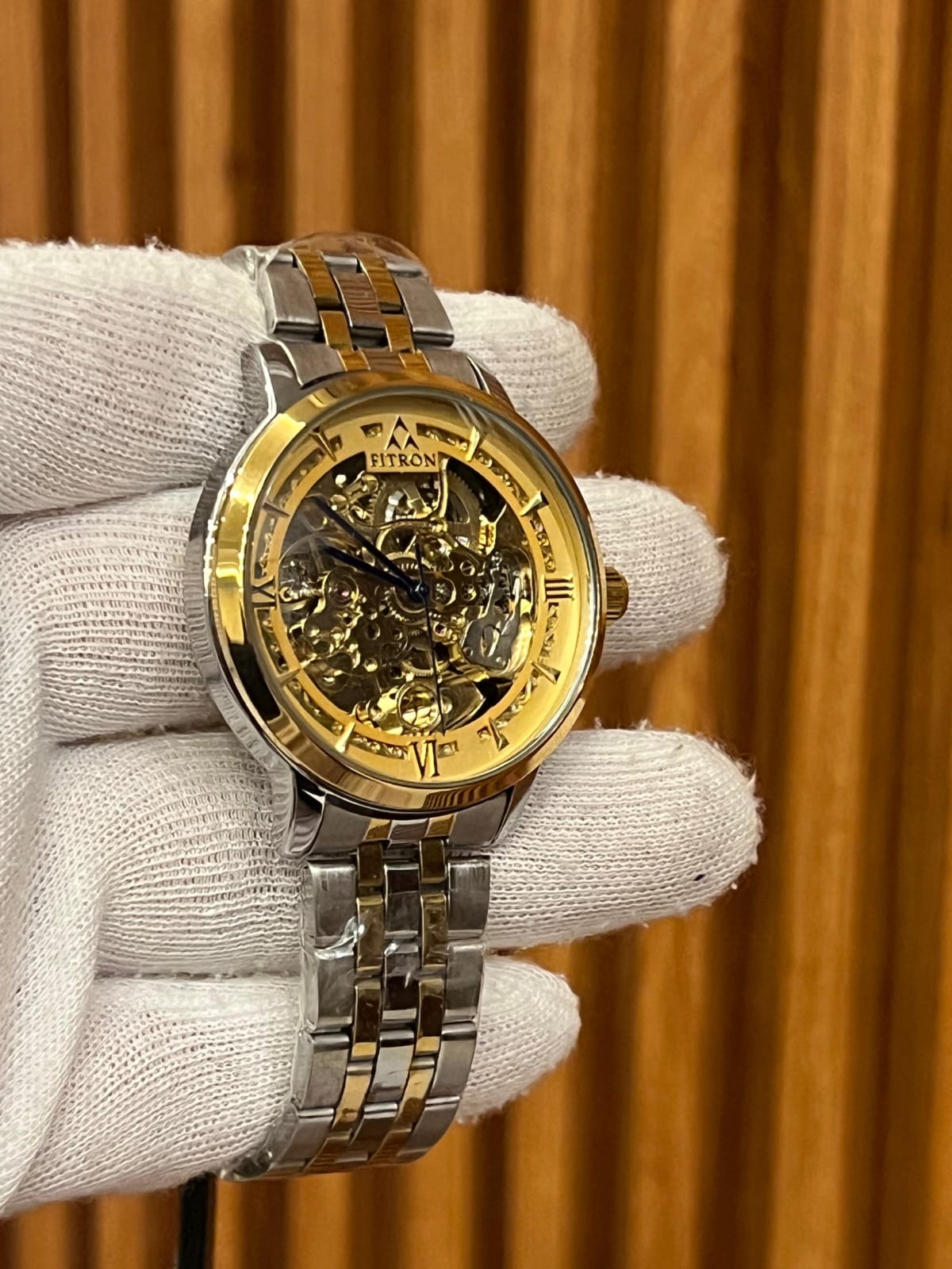 Fitron Skeleton Automatic Dual-Tone Watch - AAA Quality