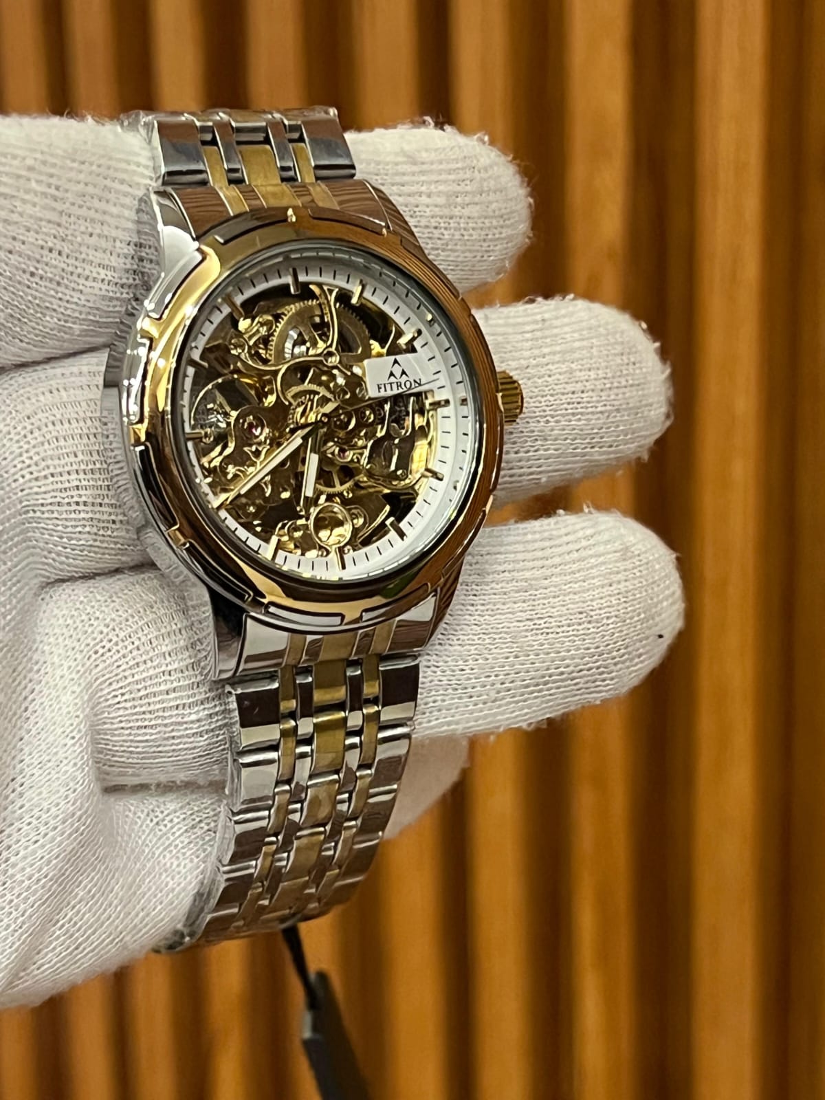 Fitron Skeleton Automatic Dual-Tone Watch - AAA Quality