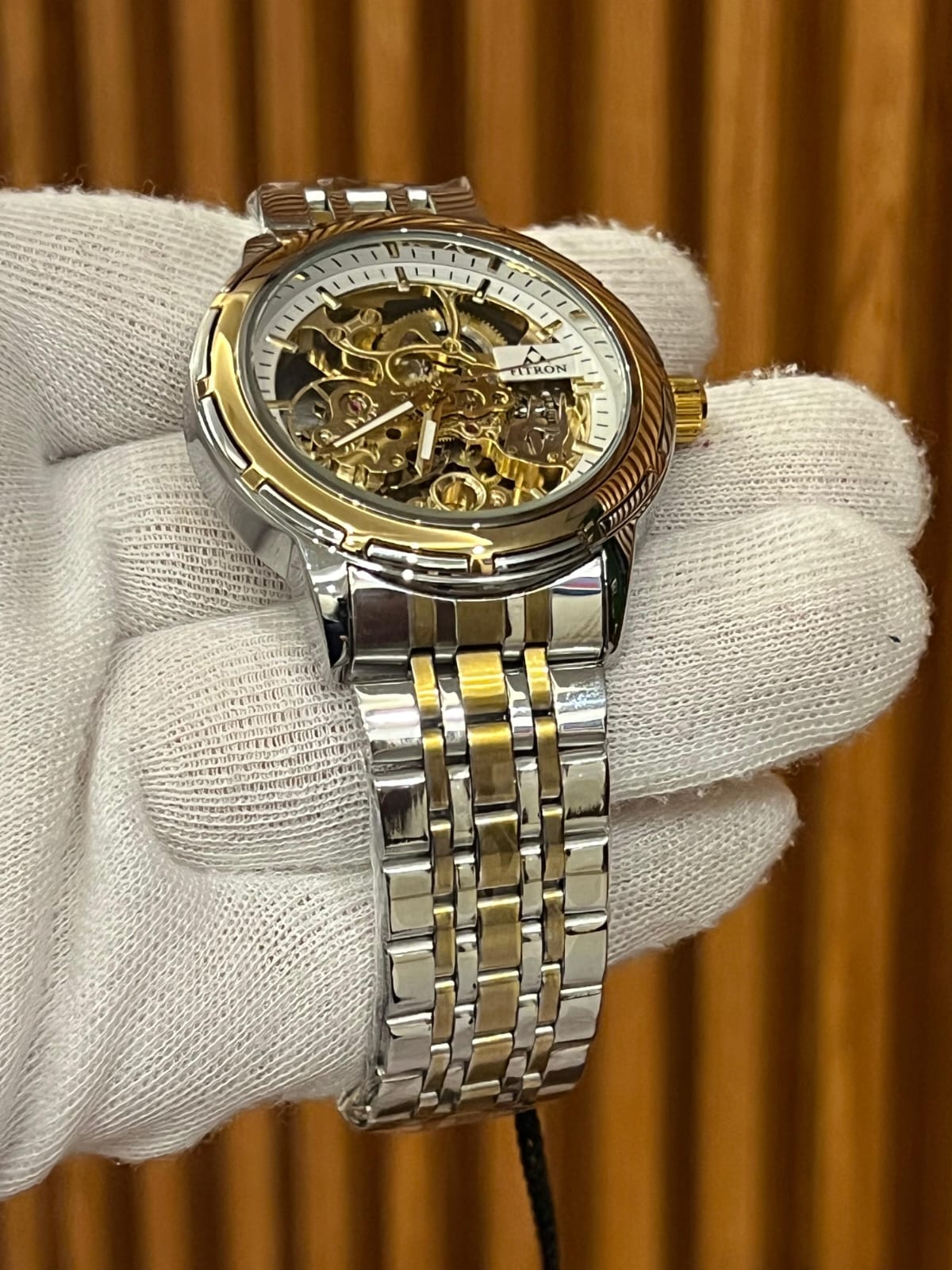 Fitron Skeleton Automatic Dual-Tone Watch - AAA Quality