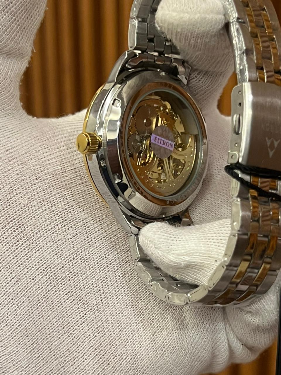 Fitron Skeleton Automatic Dual-Tone Watch - AAA Quality