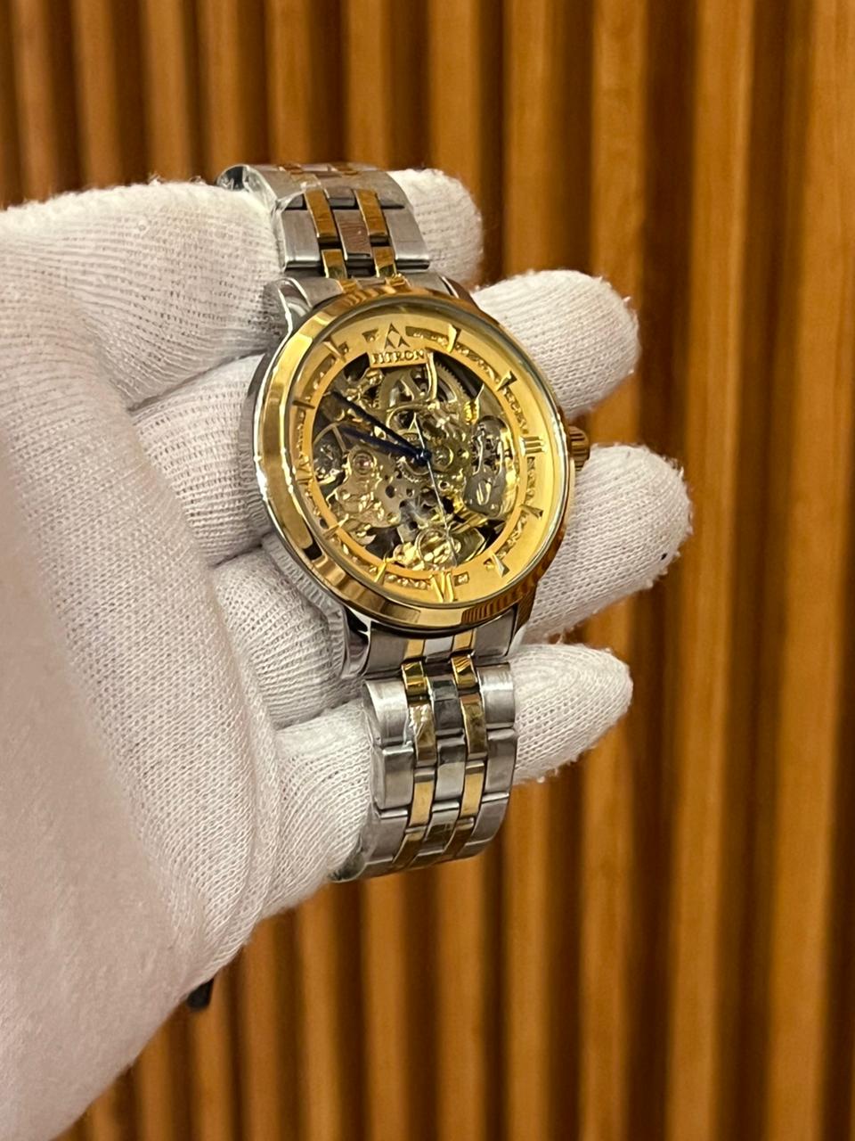 Fitron Skeleton Automatic Dual-Tone Watch - AAA Quality