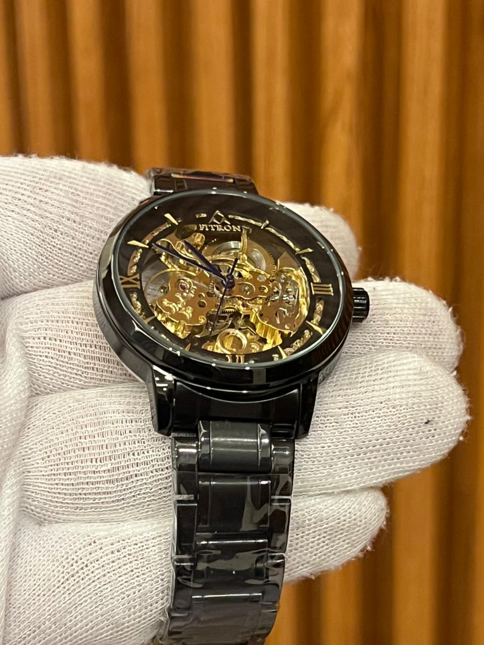 Fitron Skeleton Automatic Dual-Tone Watch - AAA Quality