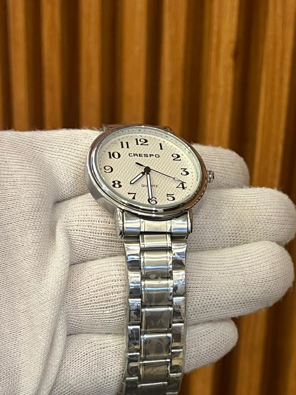 Crespo Quartz Stainless Steel Dress Watch