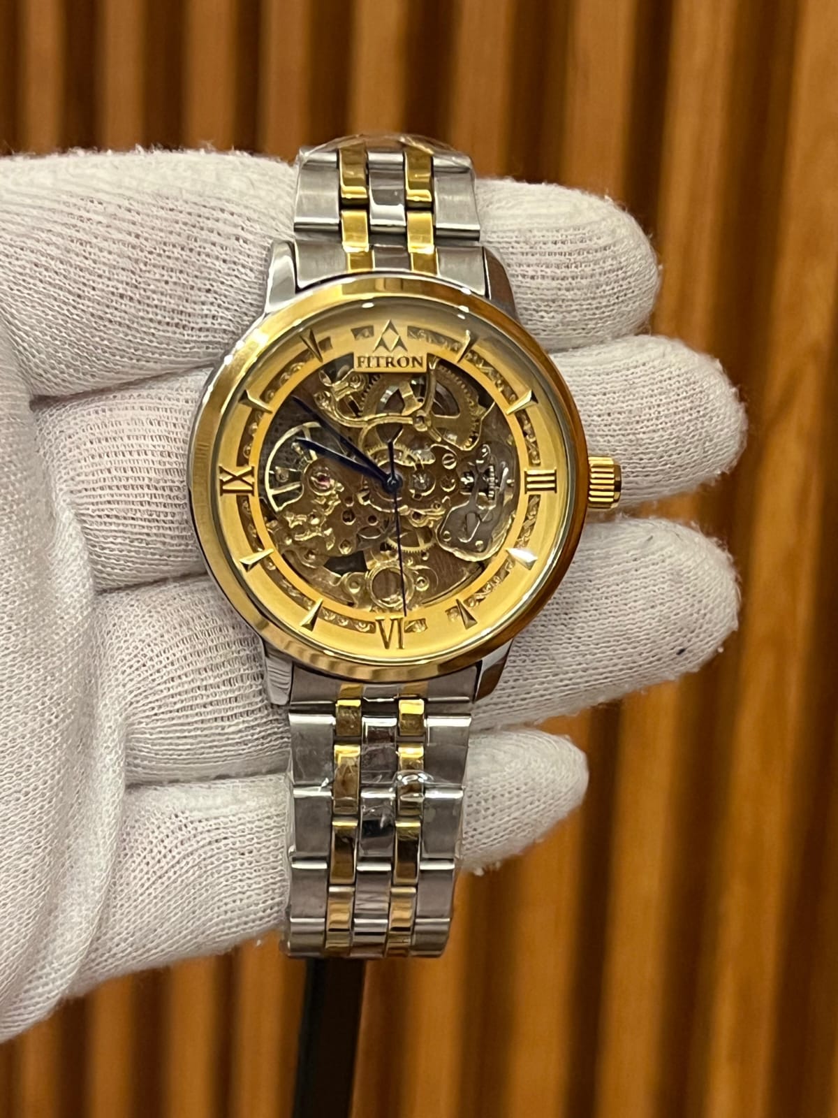 Fitron Skeleton Automatic Dual-Tone Watch - AAA Quality